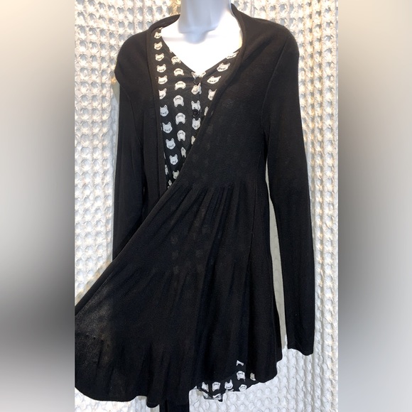 Liz Claiborne Shirred Open Front Cardigan - Picture 2 of 7